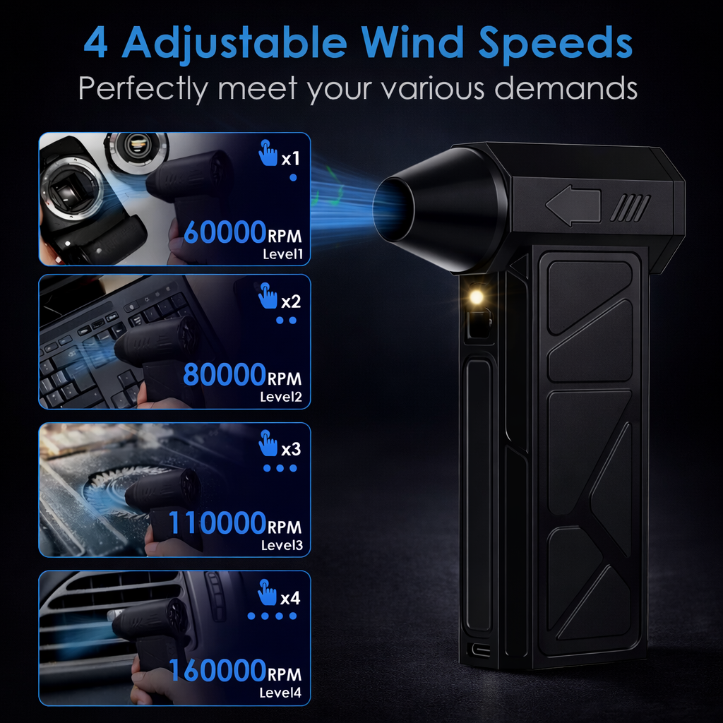 Clenvik|2-in-1 Air Duster & Mini Vacuum