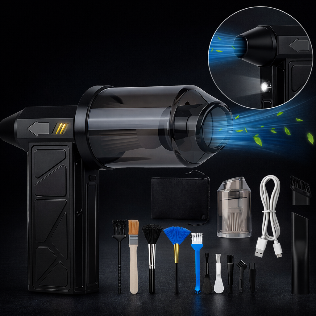 Clenvik|2-in-1 Air Duster & Mini Vacuum