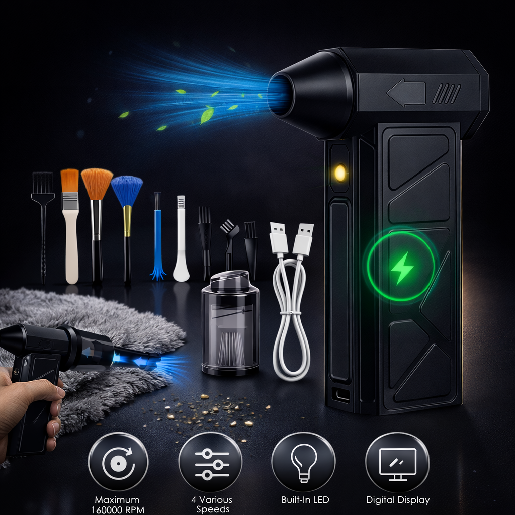 Clenvik|2-in-1 Air Duster & Mini Vacuum